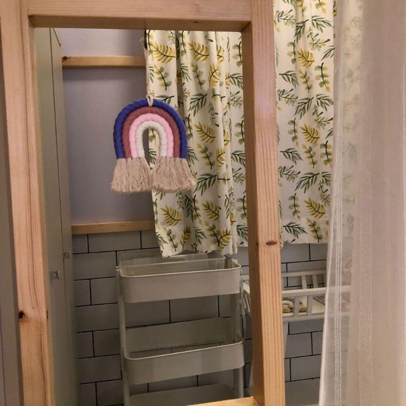 Baby Girl Nursery Quotes - L43Aレインボーマクラメの壁は子供のためにぶら下がっています部屋と家の装飾結婚式の花瓶の飾り