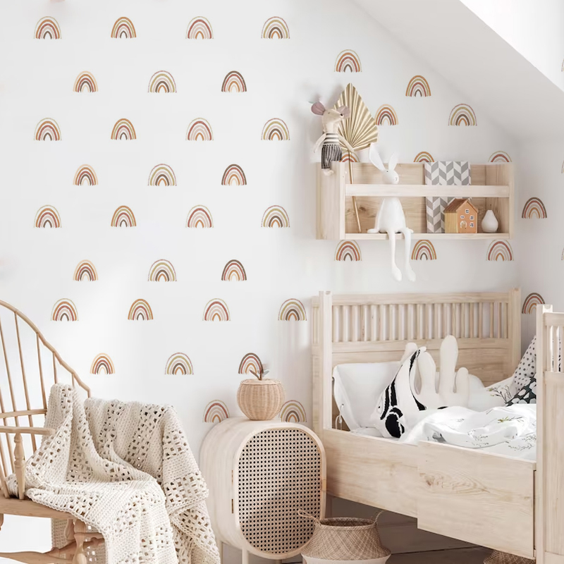 自由奔放に生きるレインボーウォールステッカーウォールステッカ - Baby Nursery Decor Girl のレビューと価格