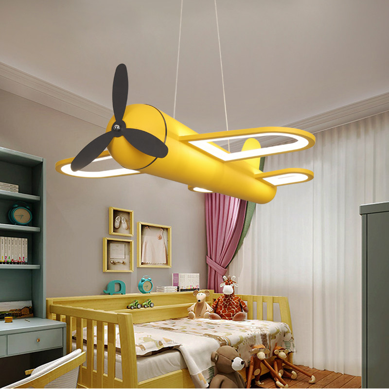 クリエイティブな青と黄色の飛行機型ペンダントランプ、寝室、保 - Baby Nursery Boy のレビューと価格