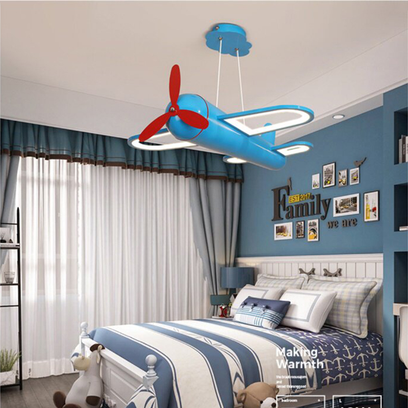 クリエイティブな青と黄色の飛行機型ペンダントランプ、寝室、保 - Baby Nursery Boy のレビューと価格