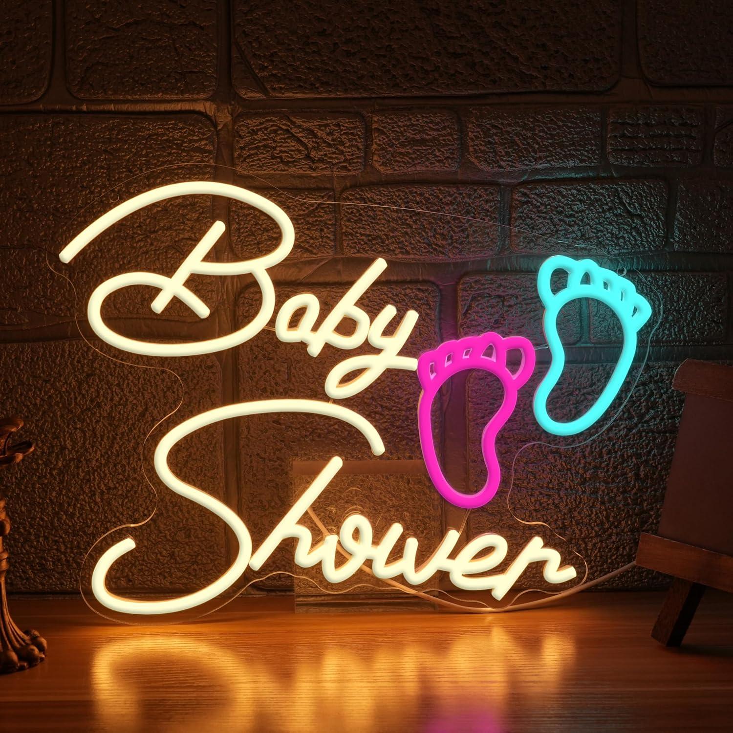 ベビーシャワーネオンサイン USB調光式LEDライト 保育園 - Baby Nursery Wall Lights のレビューと価格