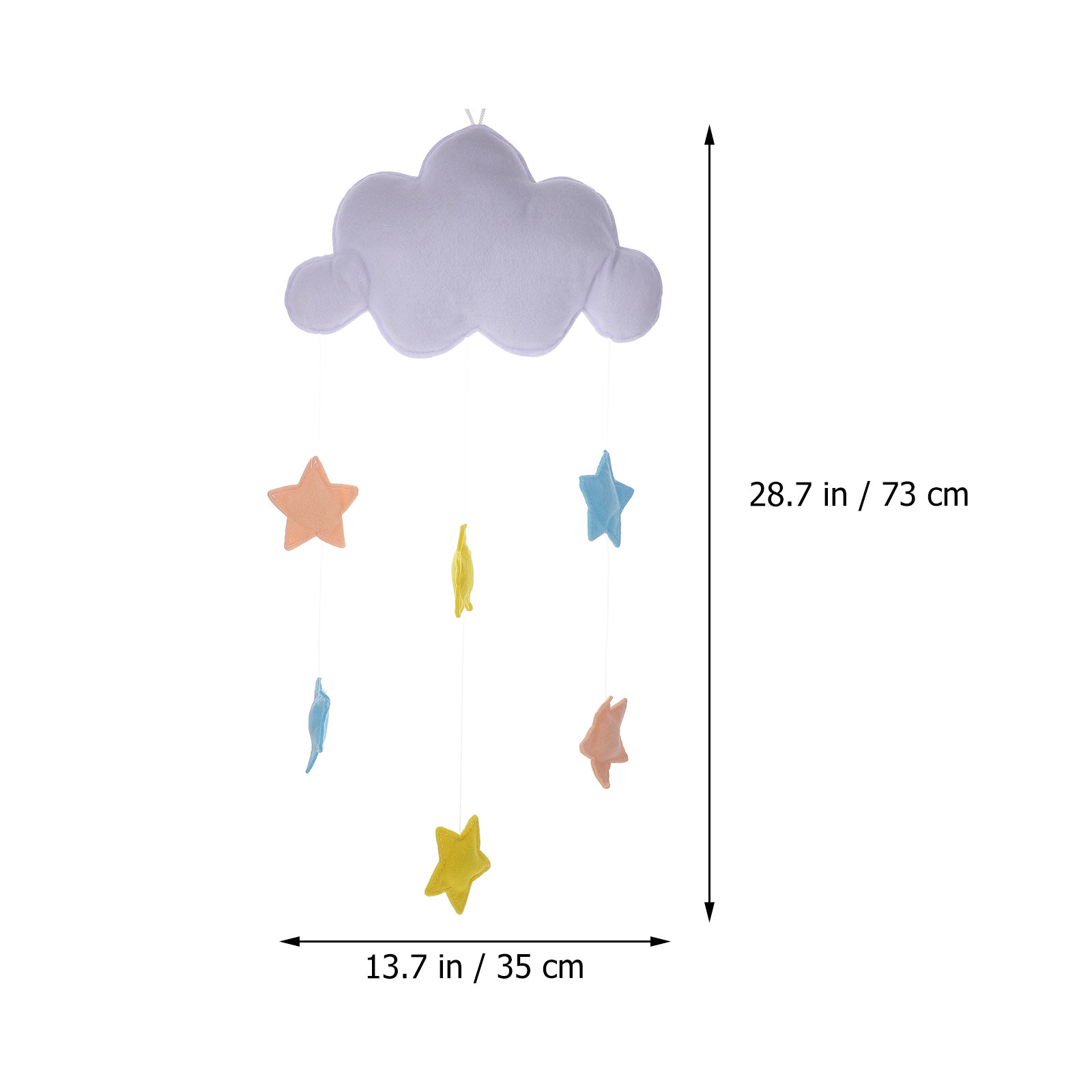 愛らしい雲と星のフェルト製ウォールデコレーション。ベビー部屋 - Baby Nursery Light Fixture のレビューと価格